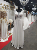 Cassandre Empire Wedding Dress | Elegant Long Sleeve Lace Bridal Gown