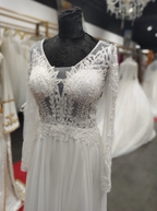 Empire Style Wedding Dress “Cassandre” – Long Sleeve – Size 40